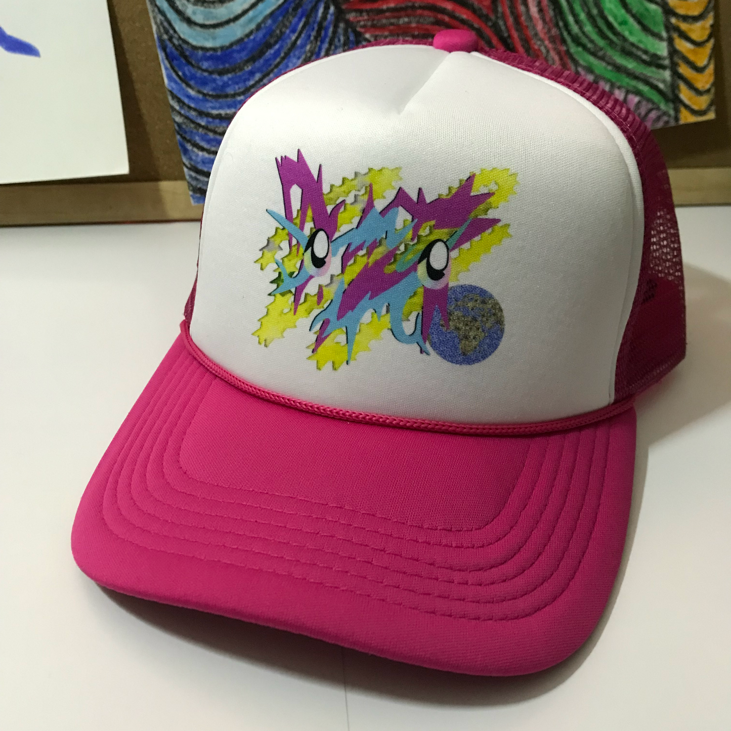 Vice City Eyes Pink Trucker Hat